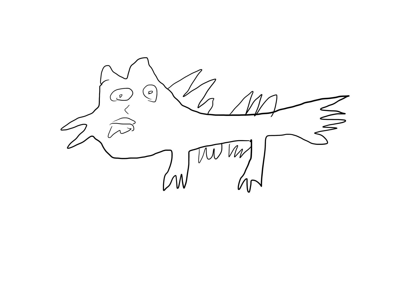 ゆるいパグのイラスト