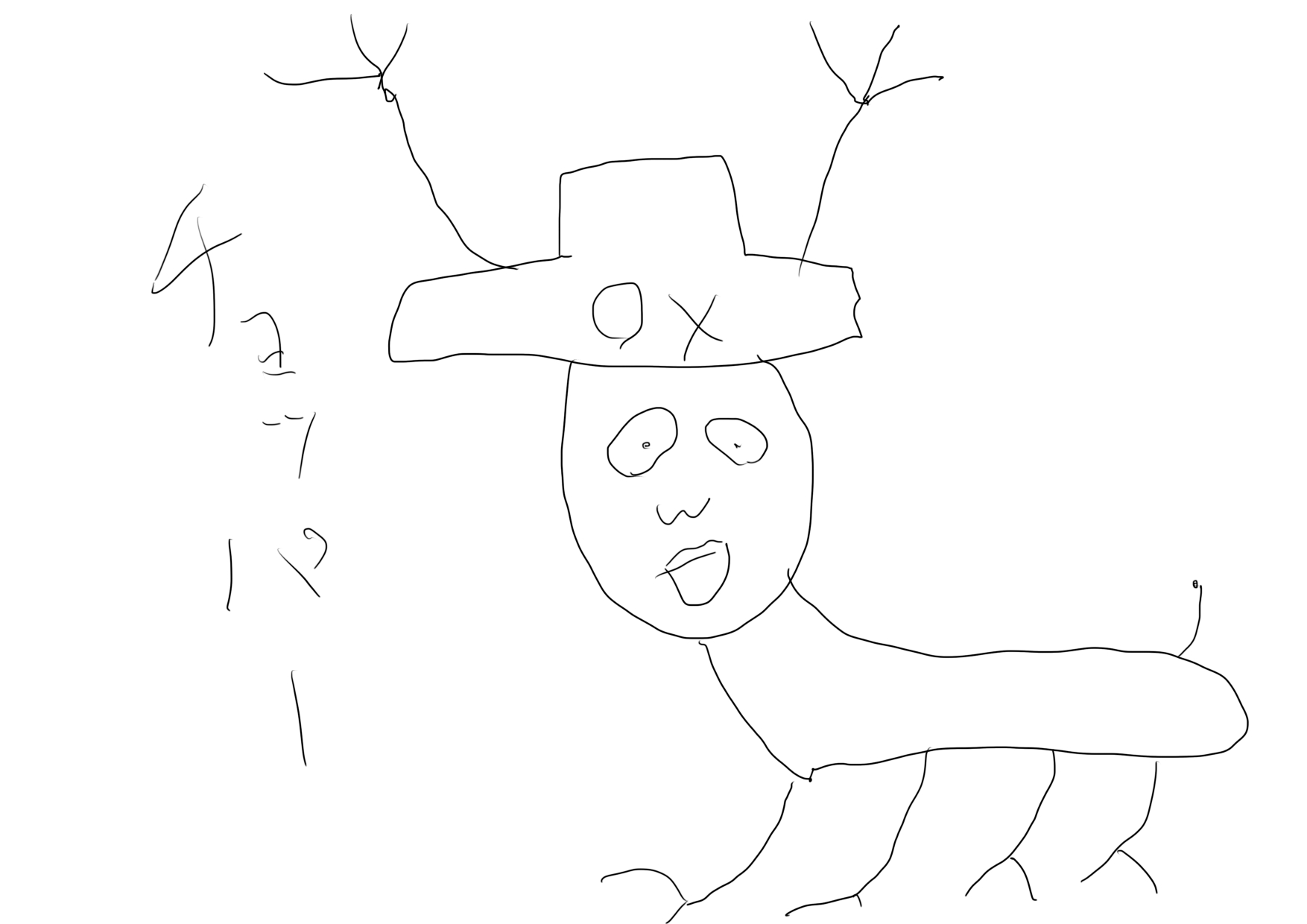 おっちょこちょいユニコーンイラスト